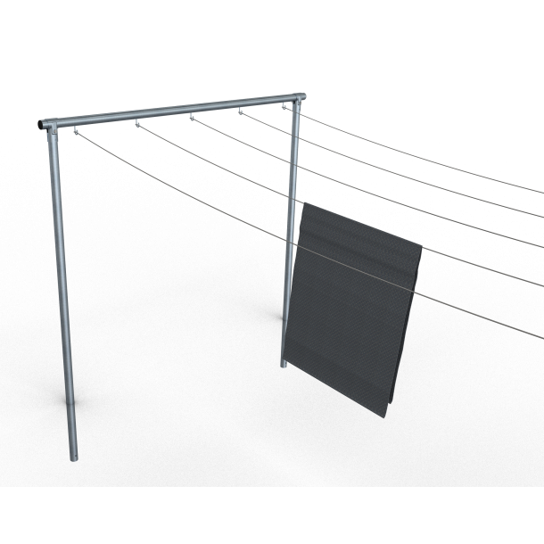 Laundry drying stand | Cross tube 2500 mm5 hooks, one-sided | steel tube  60 mm